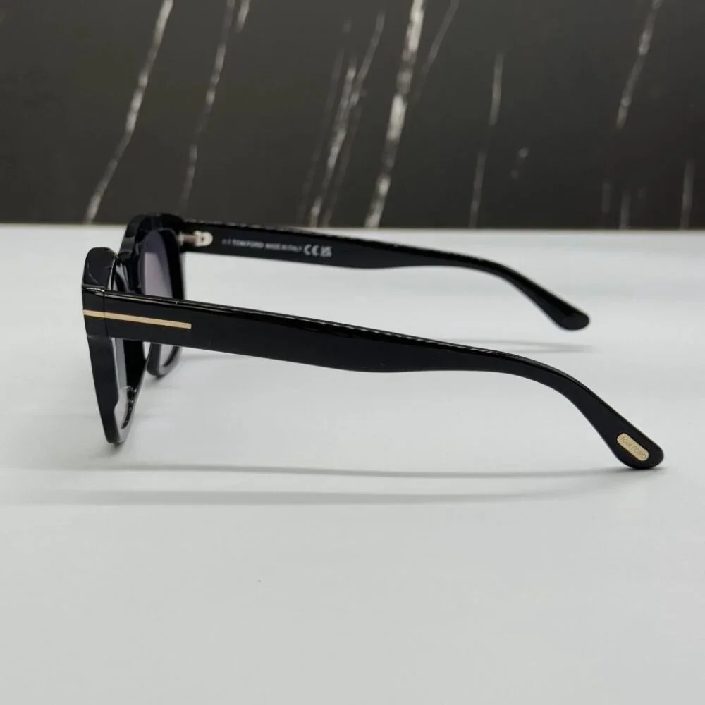NEW TOM FORD LAUREN-02 TF614 01C WOMEN BLACK SUNGLASSES TOM FORD FT0614/S